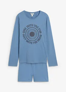 Pyjashorts à manches longues, 100% coton, bonprix
