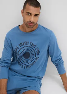 Pyjashorts à manches longues, 100% coton, bonprix