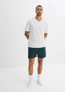 T-shirt et 2 bas de pyjama 100% coton (ens. 3 pces), bonprix