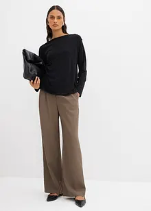T-shirt manches longues en viscose extensible, bonprix