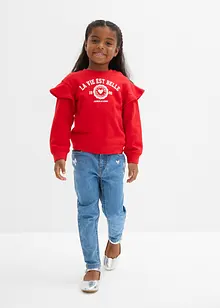 Lot de 2 sweats doux en coton mélangé, bonprix