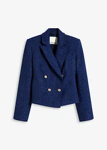 Blazer court effet tweed à boutonnage croisé, bonprix