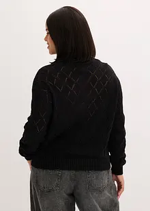 Gilet en maille ajourée, bonprix