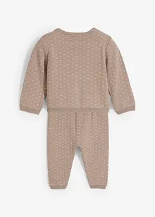 Gilet et pantalon en maille de coton mélangé (ens. 2 pces), bonprix