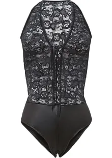 Body ouvert avec wet look, bonprix