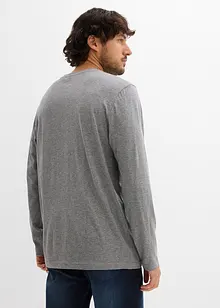 Lot de 2 T-shirts manches longues 100% coton, bonprix