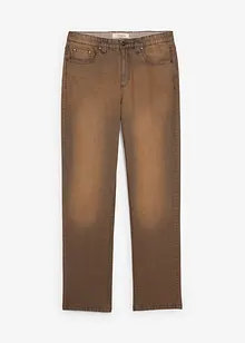 Jean extensible classique à taille élastiquée, toile légère avec délavage vintage, bonprix