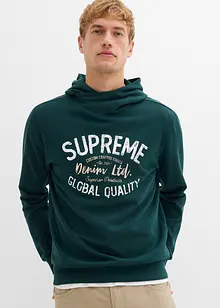 Sweat à capuche doux en coton mélangé, bonprix