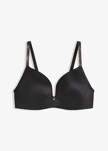 Soutien-gorge à coques et bretelles brillantes, sans armatures, bonprix