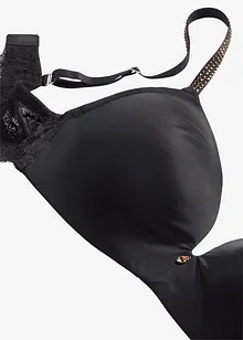 Soutien-gorge à coques et bretelles brillantes, sans armatures, bonprix