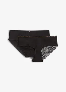 Lot de 2 culottes en dentelle élégante, bonprix