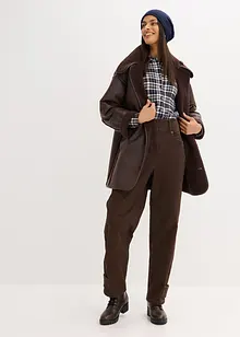 Pantalon en twill, taille haute, bonprix