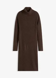 Robe en maille côtelée à col roulé, bonprix
