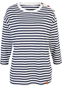 T-shirt manches longues oversize avec boutons, bonprix
