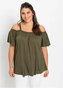 T-shirt à épaules dénudées en viscose douce, bonprix