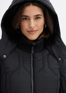 Manteau court et matelassé avec surpiqûres diamant et zips sur les côtés, bonprix