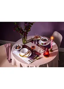 Lot de 4 serviettes de table à bordure brillante, bonprix
