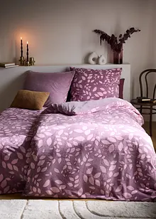 Parure de lit réversible toucher cachemire, motif floral, bonprix