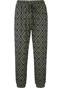 Pantalon 3/4 fluide en viscose extensible, bonprix