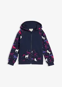 Sweat zippé fille, bonprix