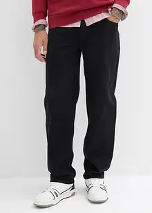 Pantalon droit en twill à taille élastiquée, loose, bonprix
