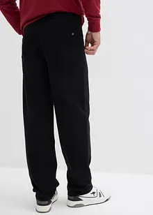 Pantalon droit en twill à taille élastiquée, loose, bonprix
