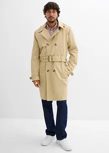 Trench-coat déperlant avec capuche amovible, bonprix