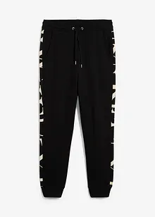 Pantalon de jogging avec empiècement, 100% coton, bonprix