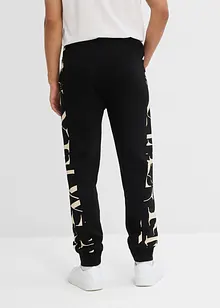 Pantalon de jogging avec empiècement, 100% coton, bonprix
