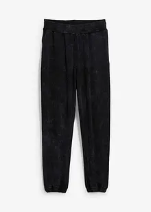 Pantalon de jogging aspect délavé 100% coton, loose, bonprix