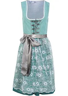 Dirndl avec tablier en dentelle, longueur genou (ens. 2 pces), bonprix
