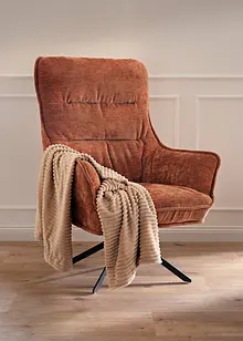 Plaid douillet aspect velours côtelé toucher cachemire, bonprix