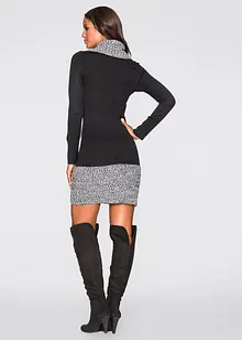 Robe en maille avec col châle, bonprix
