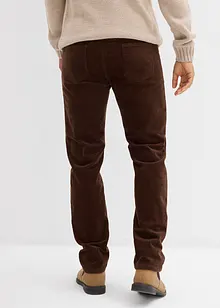 Pantalon droit en velours côtelé extensible aspect délavé, regular, bonprix