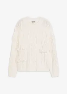 Pull oversize à franges, bonprix