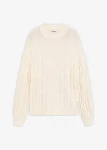 Pull oversize à motif torsadé, bonprix