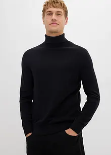 Pull slim à col roulé en fine maille avec laine mérinos, bonprix