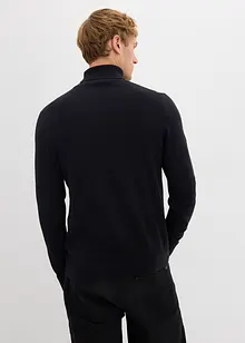 Pull slim à col roulé en fine maille avec laine mérinos, bonprix