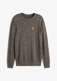 Pull col rond en coton mélangé, bonprix