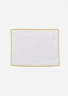 Lot de 2 sets de table en coton avec liseré doré, bonprix