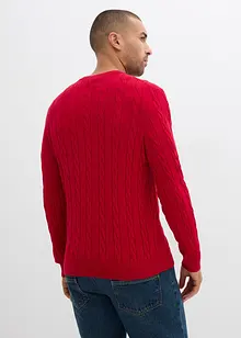 Pull en fine maille à torsades, slim, bonprix