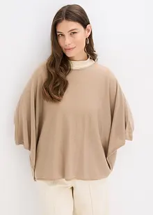 Poncho court en laine, bonprix