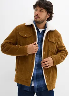Blouson en velours côtelé doublé sherpa, bonprix