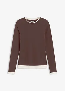 T-shirt manches longues en coton mélangé, bonprix