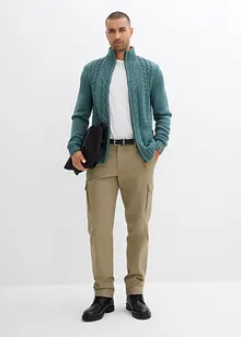 Gilet en grosse maille à motif torsadé, bonprix