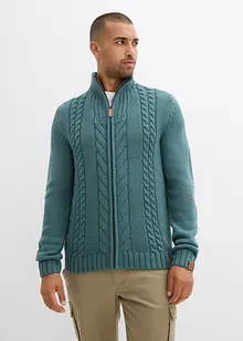 Gilet en grosse maille à motif torsadé, bonprix