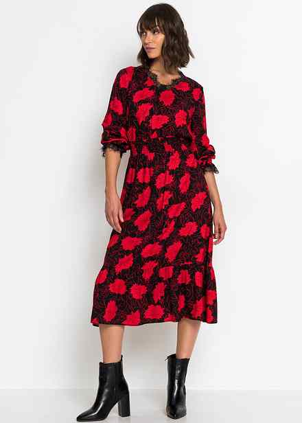 Robe Midi Manches Longues Brodée – Sweat-shirt Décontracté Pour Femme, Idéale Automne-hiver