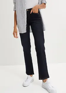 Pantalon Large Femme Taille Haute - Jean Baggy Extensible, Jambe Droite, Confort Quotidien, Polyester