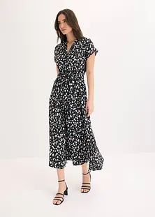 Robe Imitation Peau Toscane - Taille 2 (46), Couleur Moutarde Et Noir, Neuve Sans étiquettes