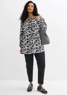Tunique Longue Pour Femme - Noir Et Blanc, Taille 50/52, Marque Si Belle Et, Neuf Avec Étiquettes